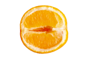 Half orange fruit isolated on a transparent background png