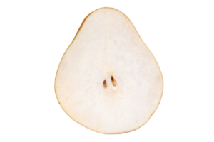 White pear slice isolated on a transparent background png