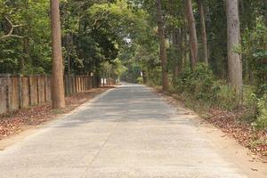 concrete road in rural Thailand photo