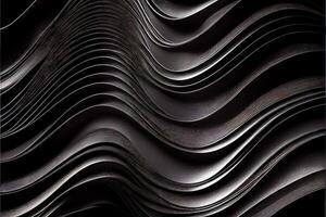 illustration of black wavy abstract layer as panorama background, gain and metal photo