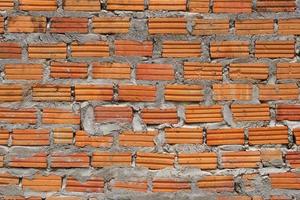 Brown block brick wall background, building wall photo