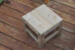 wooden chair on wooden floor photo