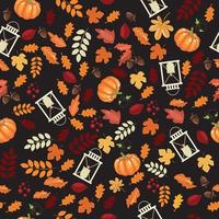 Thanksgiving Day. Autumn pattern. High quality vector illustration.