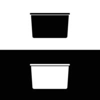 Loaf pan silhouette flat vector. Black and white bakeware icon for web. Collection of baking utensils for kitchen concept. Kitchenwares using in a oven. vector