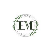 EM Initial beauty floral logo template vector