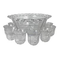 Vintage Lattice Edge Punch Bowl photo