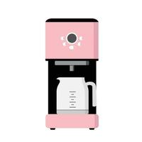 Coffee maker flat silhouette vector in pastel color. Color cooking electric utensil icon. Set of color symbols for kitchen concept. Kitchen gadgets. Kitchenware