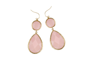 Pink earrings isolated on a transparent background png