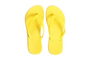 Yellow flip flops isolated on a transparent background png