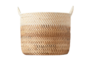 Beige basket isolated on a transparent background png