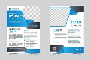 Blue and Black business annual report brochure flyer design template vector, Leaflet cover presentation abstract geometric background, modern publication poster magazine, layout in A4 size Free Vector