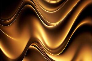 illustration of golden wavy abstract layer background, gain and metal photo