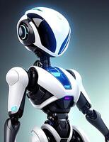 linda futurista empresa robot hembra ai generativo foto