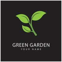 green garden logo vector and symbol