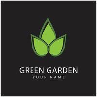 green garden logo vector and symbol