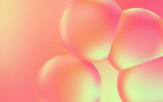 Smooth water bubble background. Transparent bubble drops on pastel gradient background. Pastel water bubbles. Suitable for poster, cover, backdrop, presentation, etc. photo