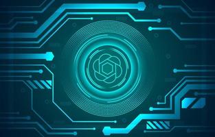 AI Technology Background vector