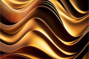 illustration of golden wavy abstract layer background, gain and metal photo