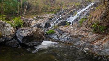 Khlong Nam Lai Waterfall, Beautiful waterfalls in klong Lan national park of Thailand photo