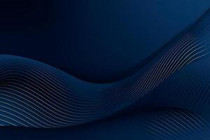 3d modern wave curve abstract presentation background. Luxury paper cut background. Abstract decoration, golden pattern, halftone gradients, 3d blue dark background illustration. photo
