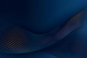 3d modern wave curve abstract presentation background. Luxury paper cut background. Abstract decoration, golden pattern, halftone gradients, 3d blue dark background illustration. photo