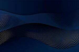 3d modern wave curve abstract presentation background. Luxury paper cut background. Abstract decoration, golden pattern, halftone gradients, 3d blue dark background illustration. photo