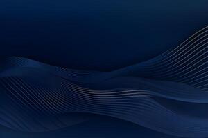 3d modern wave curve abstract presentation background. Luxury paper cut background. Abstract decoration, golden pattern, halftone gradients, 3d blue dark background illustration. photo
