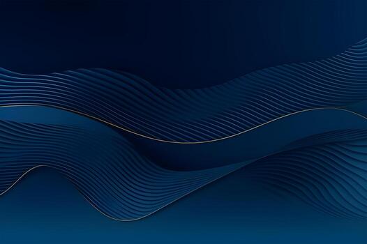 3d modern wave curve abstract presentation background. Luxury paper cut background. Abstract decoration, golden pattern, halftone gradients, 3d blue dark background illustration. photo
