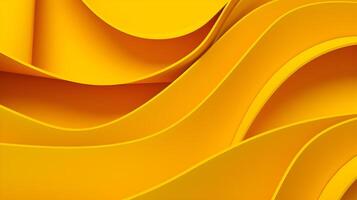 Abstract folded paper effect. Bright colorful yellow background. Maze made of paper. 3d rendering. photo