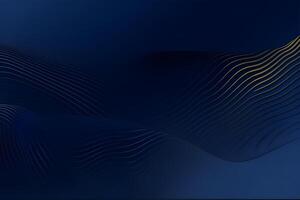 3d modern wave curve abstract presentation background. Luxury paper cut background. Abstract decoration, golden pattern, halftone gradients, 3d blue dark background illustration. photo