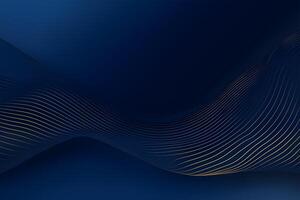 3d modern wave curve abstract presentation background. Luxury paper cut background. Abstract decoration, golden pattern, halftone gradients, 3d blue dark background illustration. photo
