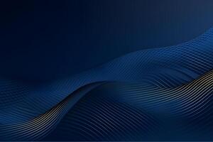 3d modern wave curve abstract presentation background. Luxury paper cut background. Abstract decoration, golden pattern, halftone gradients, 3d blue dark background illustration. photo