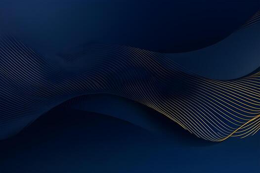 3d modern wave curve abstract presentation background. Luxury paper cut background. Abstract decoration, golden pattern, halftone gradients, 3d blue dark background illustration. photo