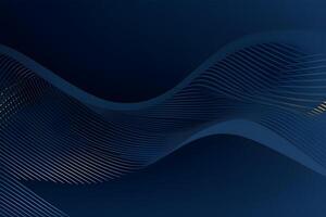 3d modern wave curve abstract presentation background. Luxury paper cut background. Abstract decoration, golden pattern, halftone gradients, 3d blue dark background illustration. photo