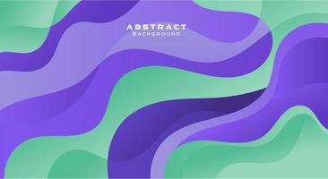 Modern wave purple and green background vector