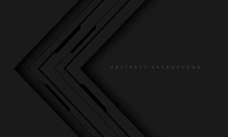 Abstract black arrow cyber line circuit direction geometric on grey blank space futuristic technology design modern vector