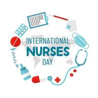 International nurse day concept with vector element. doctor medical background photo