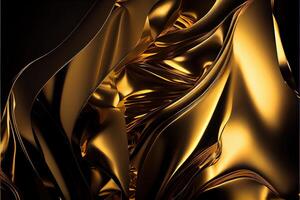 illustration of Foil golden and silver, crumpled metal texture photo