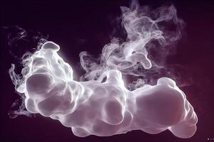 illustration of White curve fog, smoke, clouds, fire and dark background with spotlight. Abstract illustration art. Pattern texture, use for ad, poster and template, business.Digital art photo