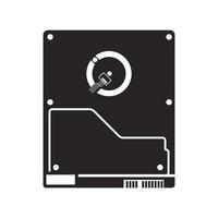 Hard Disk Drive, Hardware HDD Storage icon vector