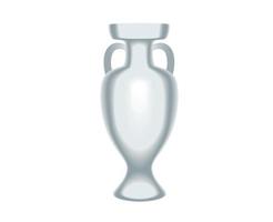 euro 2024 uefa trofeo símbolo europeo fútbol americano final diseño vector ilustración
