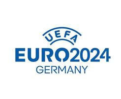 Euro 2024 Germany Symbol logo official Name Blue European Football final Design illustration Vector