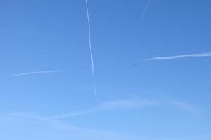 Lines in Blue Sky photo