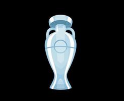euro trofeo europeo fútbol americano final diseño ilustración vector con negro antecedentes