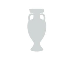 Euro Trophy logo Gray Symbol European Football final Design Vector illustration