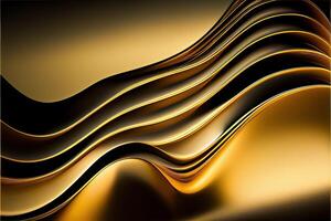 illustration of golden wavy abstract layer background, gain and metal photo