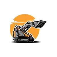 skid steer illustration vector image