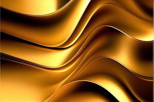 illustration of golden wavy abstract layer background, gain and metal photo