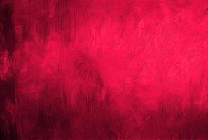 illustration of abstract viva magenta painted texture as concept background with copy space. Pattern in trendy color 2023 year Viva Magenta. Idea and texture backdrop photo