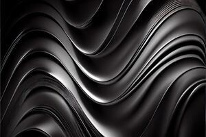 illustration of black wavy abstract layer as panorama background, gain and metal photo